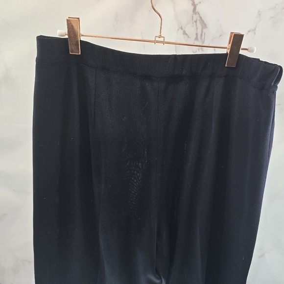 Exclusively Misook Pants Womens Medium Black High Rise Acryllic Dress Pull On - Picture 6 of 10